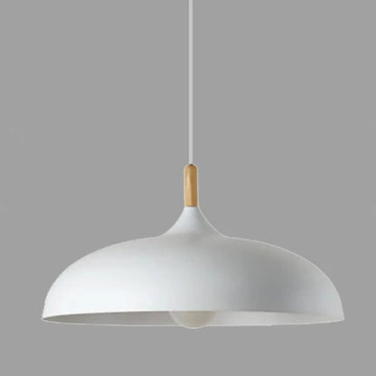 Scandinavian Pendant Light | Oak & Iron | Adjustable Height | E27 Bulb | Minimalist Nordic Design