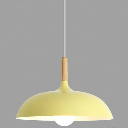 Scandinavian Pendant Light | Oak & Iron | Adjustable Height | E27 Bulb | Minimalist Nordic Design