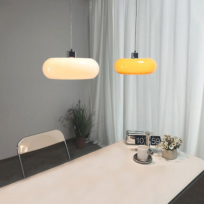 Nordic Art Glass Hanging Light | 3.94 x 11.02 in | Soft Glow Pendant | Elegant Home Lighting | Brick by Brick