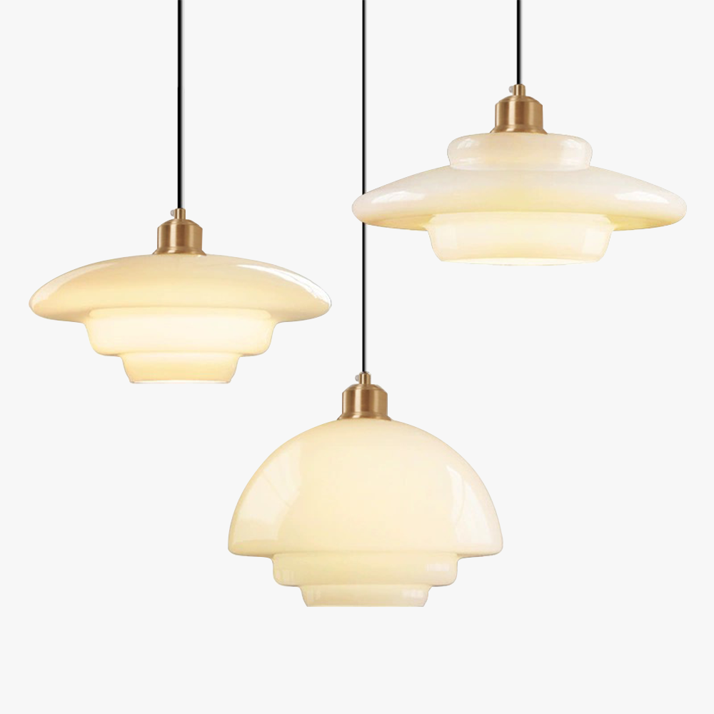 Nordic Glass Pendant Light | H5.1-7.4 in | Minimalist Ceiling Fixture | Modern Home Lighting | Brick by Brick