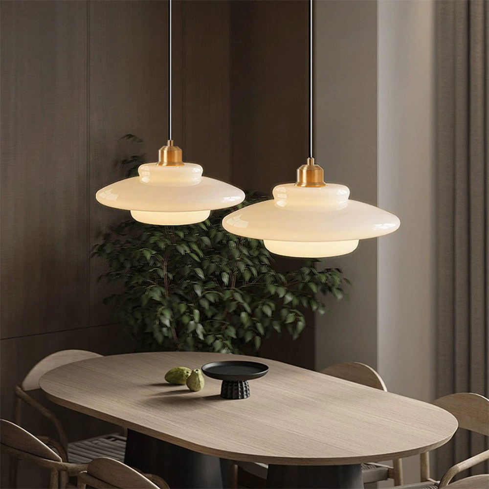 Nordic Glass Pendant Light | H5.1-7.4 in | Minimalist Ceiling Fixture | Modern Home Lighting | Brick by Brick