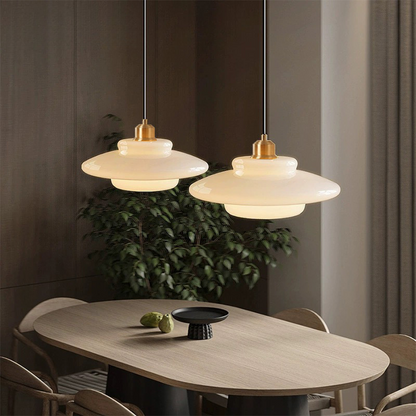 Nordic Glass Pendant Light | H5.1-7.4 in | Minimalist Ceiling Fixture | Modern Home Lighting | Brick by Brick
