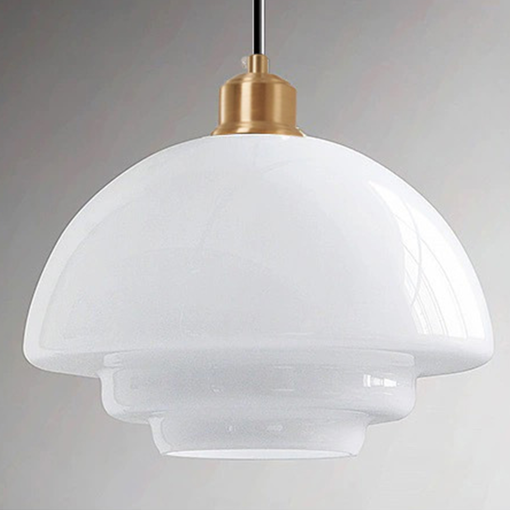 Nordic Glass Pendant Light | H5.1-7.4 in | Minimalist Ceiling Fixture | Modern Home Lighting | Brick by Brick