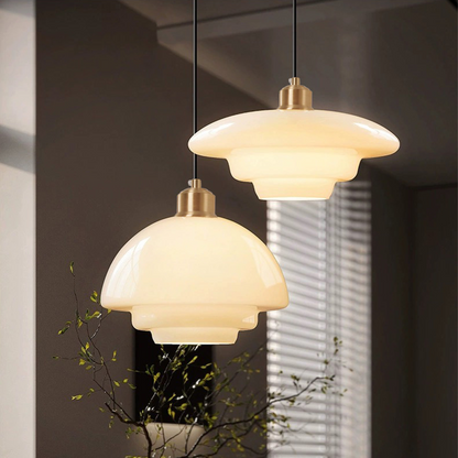 Nordic Glass Pendant Light | H5.1-7.4 in | Minimalist Ceiling Fixture | Modern Home Lighting | Brick by Brick