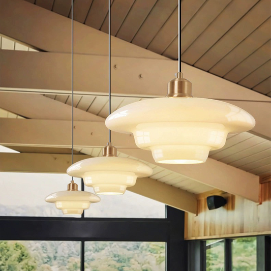 Nordic Glass Pendant Light | H5.1-7.4 in | Minimalist Ceiling Fixture | Modern Home Lighting | Brick by Brick