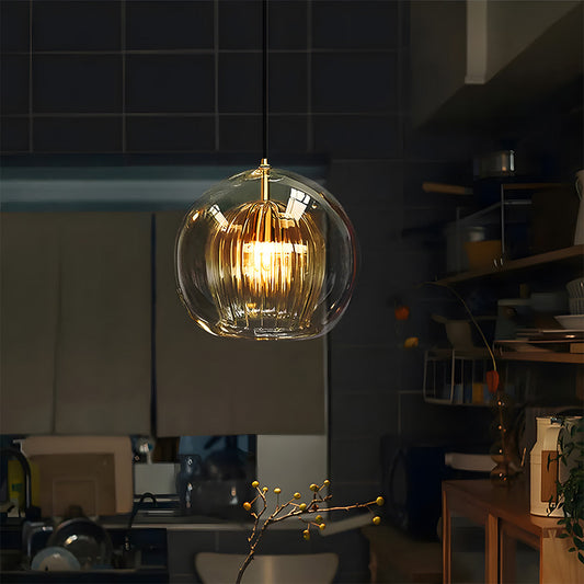 Nordic Pendant Light | Small-Large | Spherical Glass Shade | Modern Ceiling Fixture | Brick by Brick