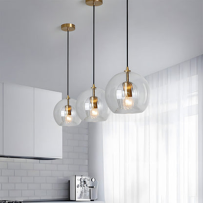 Nordic Pendant Light | Small-Large | Spherical Glass Shade | Modern Ceiling Fixture | Brick by Brick