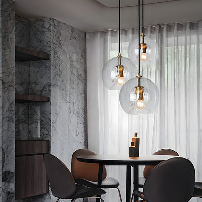 Nordic Pendant Light | Small-Large | Spherical Glass Shade | Modern Ceiling Fixture | Brick by Brick