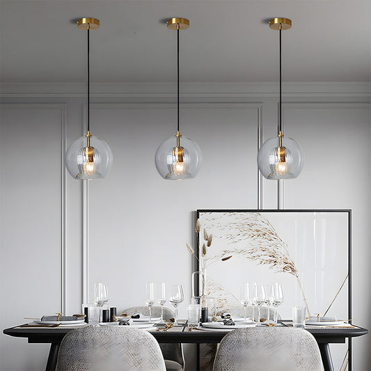 Nordic Pendant Light | Small-Large | Spherical Glass Shade | Modern Ceiling Fixture | Brick by Brick