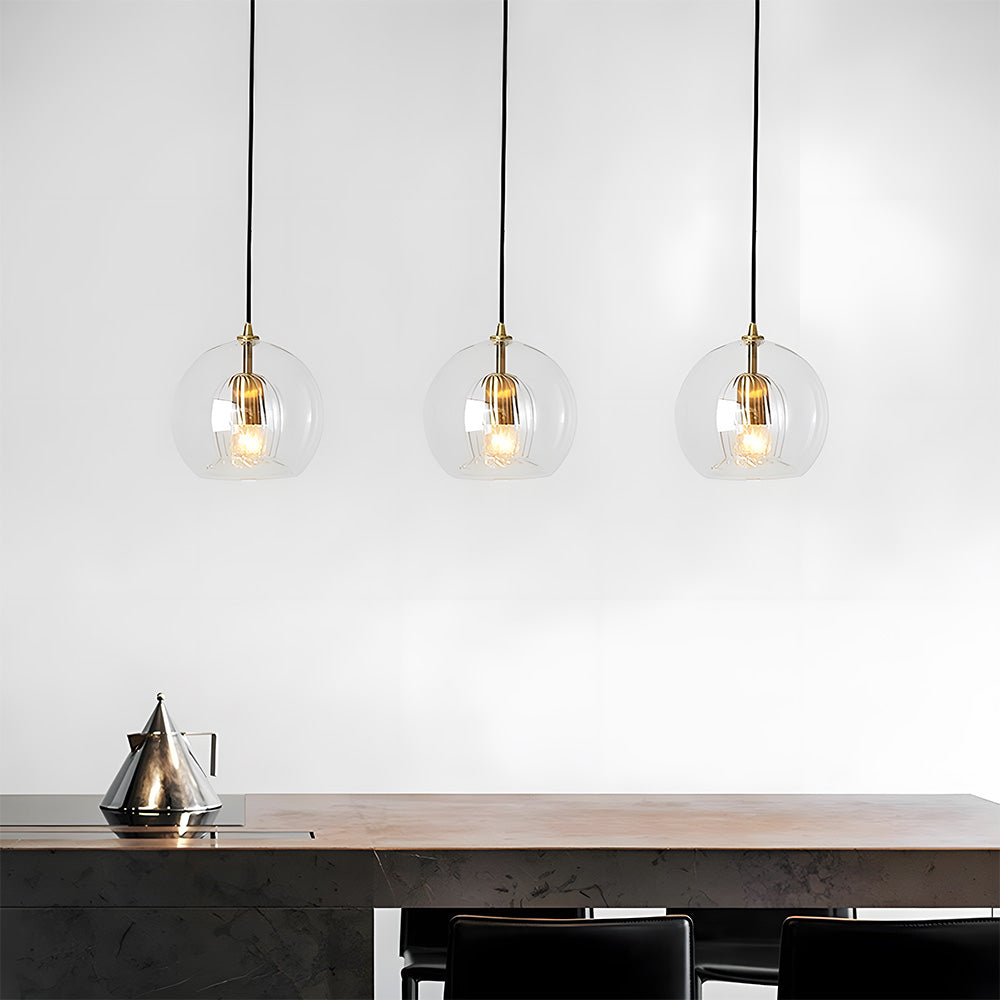 Nordic Pendant Light | Small-Large | Spherical Glass Shade | Modern Ceiling Fixture | Brick by Brick