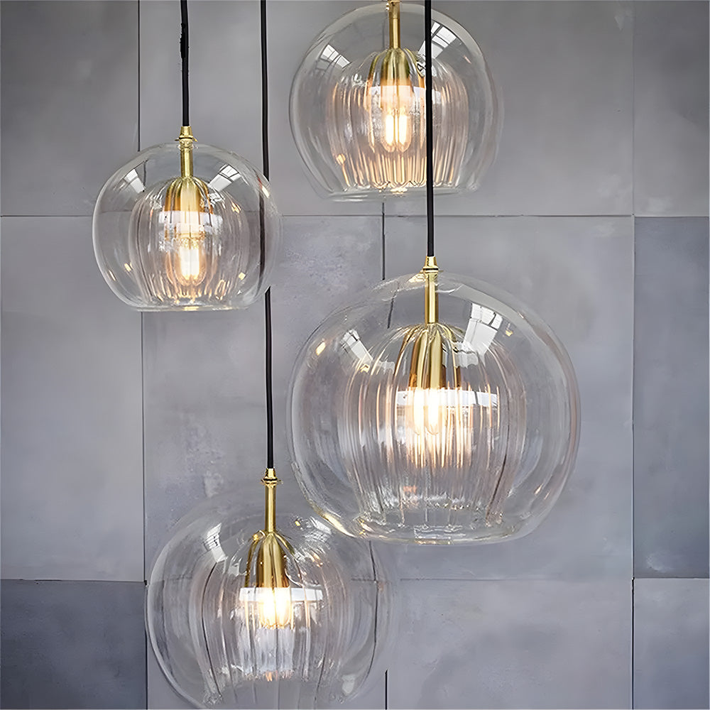 Nordic Pendant Light | Small-Large | Spherical Glass Shade | Modern Ceiling Fixture | Brick by Brick