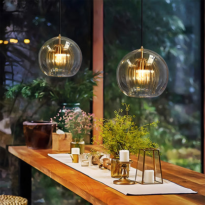 Nordic Pendant Light | Small-Large | Spherical Glass Shade | Modern Ceiling Fixture | Brick by Brick