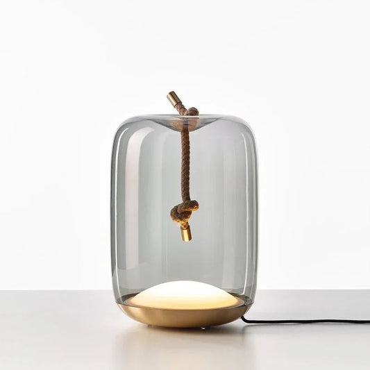 Nordic Knot Table Lamp | Modern Glass Drum | 10.2 Bedside & Living Room Lighting | Soft Ambient | Brick by Brick London 0