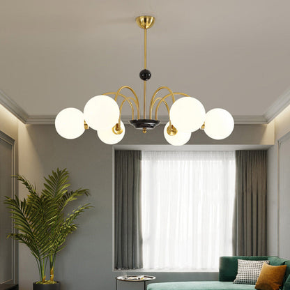 Modern Chrome Chandelier | Nordic Glass Ceiling Light | Contemporary Pendant Fixture | 220V–240V | Brick by Brick