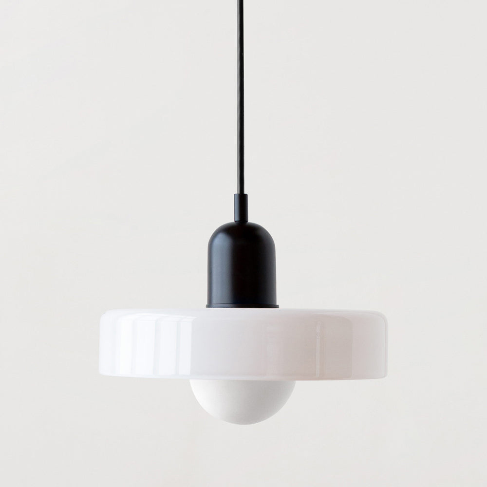 Modern Glass LED Pendant Light | H7.09"or H8.66" | Bauhaus-Inspired | Ceiling Fixture | Brick by Brick