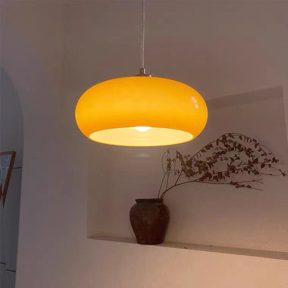 Nordic Art Glass Hanging Light | 3.94 x 11.02 in | Soft Glow Pendant | Elegant Home Lighting | Brick by Brick