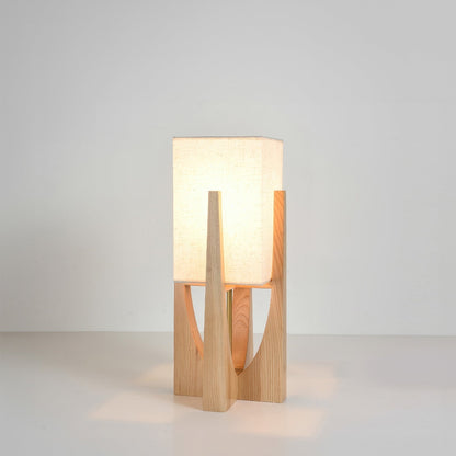 Japandi Walnut Floor Lamp |  9" x 20" or 9" x 32" | Minimalist Solid Wood | Japanese-Inspired Design | Brick by Brick