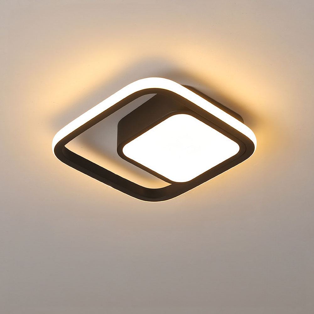 Double Ring LED Ceiling Lamp | 10.6in Diameter | Sleek Minimalist Design | Modern Home Accent | Brick by Brick