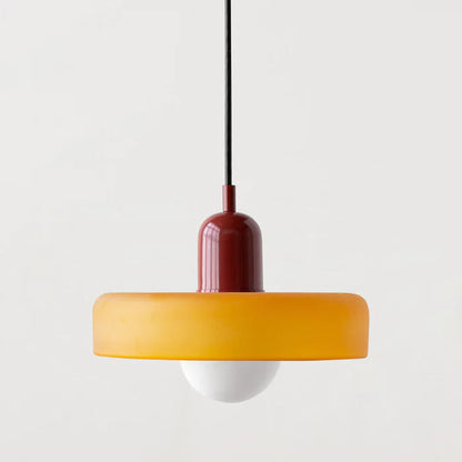 Modern Glass LED Pendant Light | H7.09"or H8.66" | Bauhaus-Inspired | Ceiling Fixture | Brick by Brick