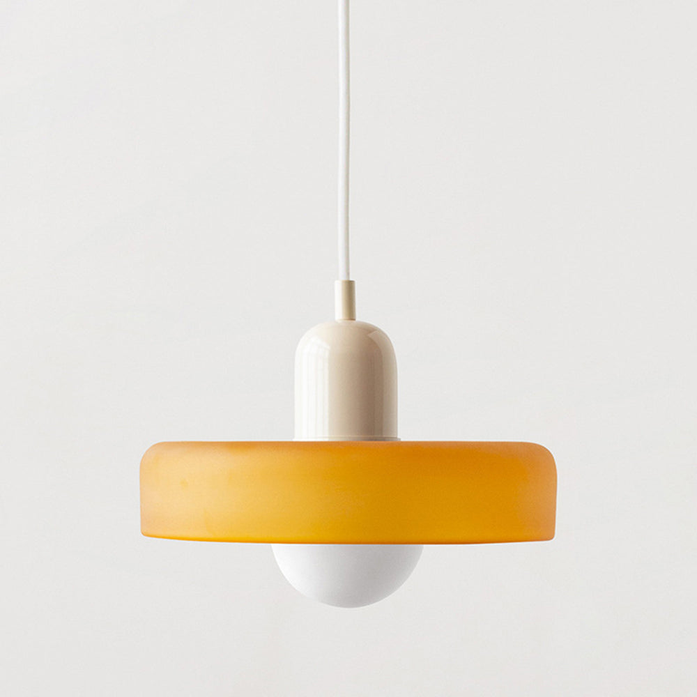 Modern Glass LED Pendant Light | H7.09"or H8.66" | Bauhaus-Inspired | Ceiling Fixture | Brick by Brick