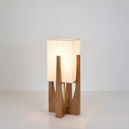 Japandi Walnut Floor Lamp |  9" x 20" or 9" x 32" | Minimalist Solid Wood | Japanese-Inspired Design | Brick by Brick