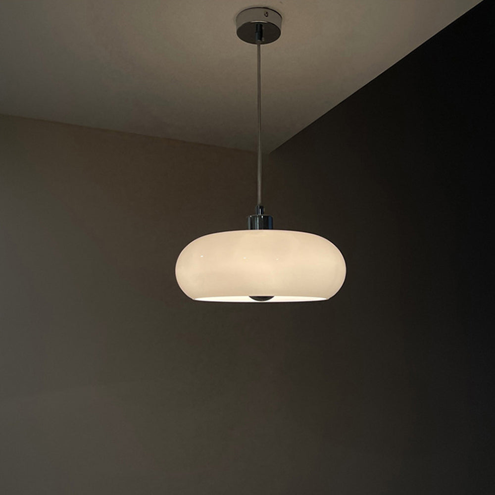 Nordic Art Glass Hanging Light | 3.94 x 11.02 in | Soft Glow Pendant | Elegant Home Lighting | Brick by Brick