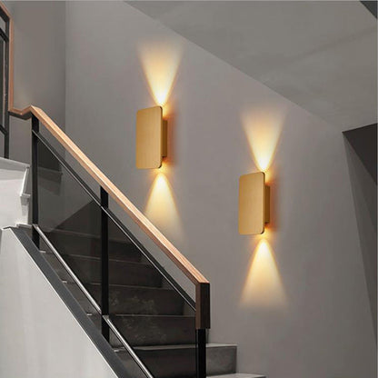 Modern Square Wall Sconce | 7.9 in × 2.4 in | LED Metal & Acrylic Indoor Lamp | Bedroom & Living Room | Brick by Brick