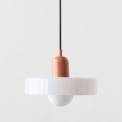 Modern Glass LED Pendant Light | H7.09"or H8.66" | Bauhaus-Inspired | Ceiling Fixture | Brick by Brick