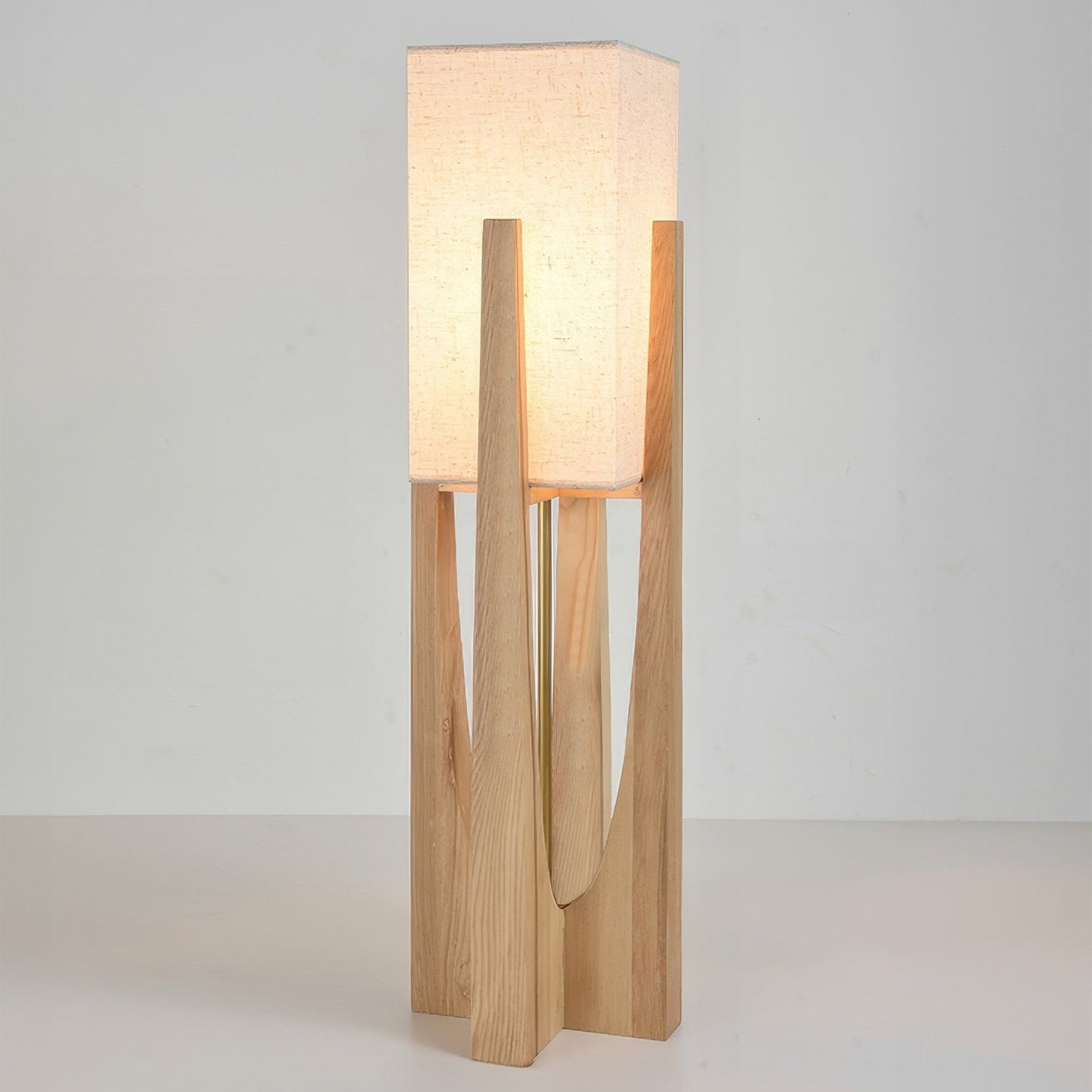 Japandi Walnut Floor Lamp |  9" x 20" or 9" x 32" | Minimalist Solid Wood | Japanese-Inspired Design | Brick by Brick