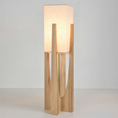 Japandi Walnut Floor Lamp |  9" x 20" or 9" x 32" | Minimalist Solid Wood | Japanese-Inspired Design | Brick by Brick