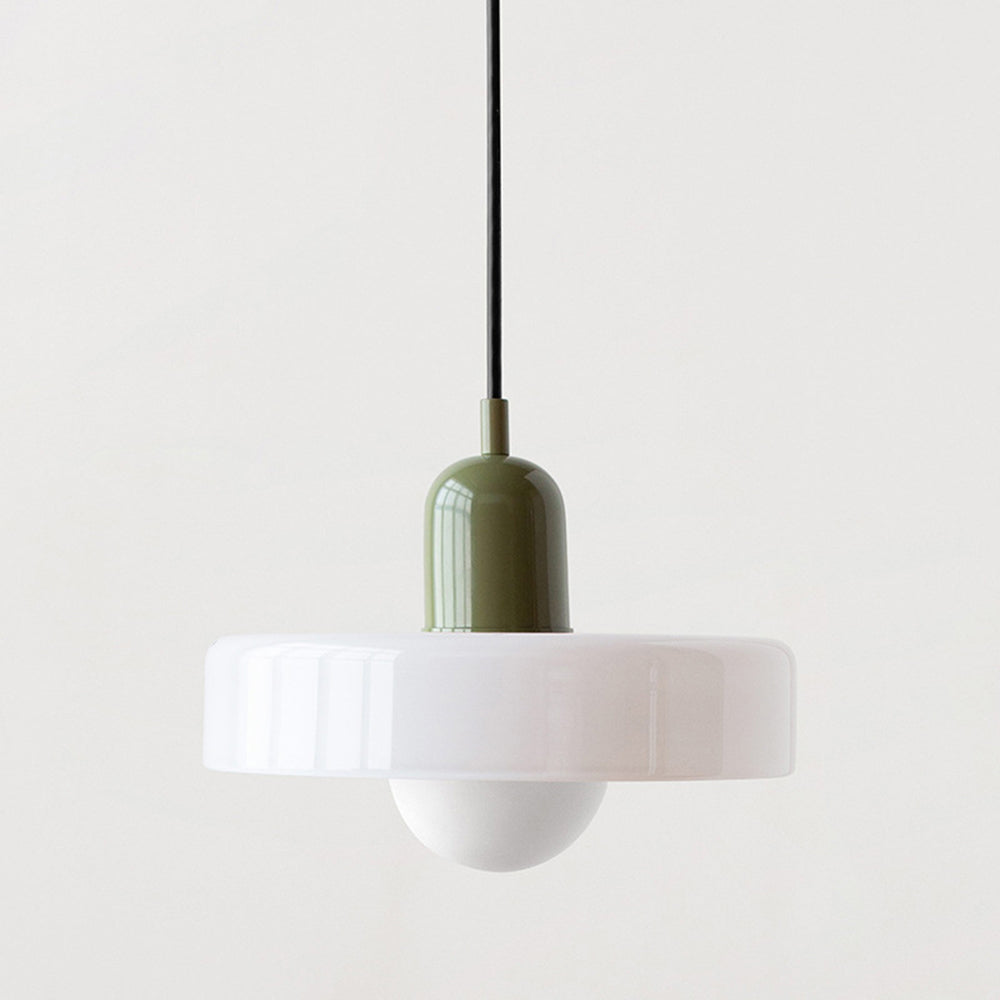 Modern Glass LED Pendant Light | H7.09"or H8.66" | Bauhaus-Inspired | Ceiling Fixture | Brick by Brick