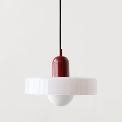 Modern Glass LED Pendant Light | H7.09"or H8.66" | Bauhaus-Inspired | Ceiling Fixture | Brick by Brick