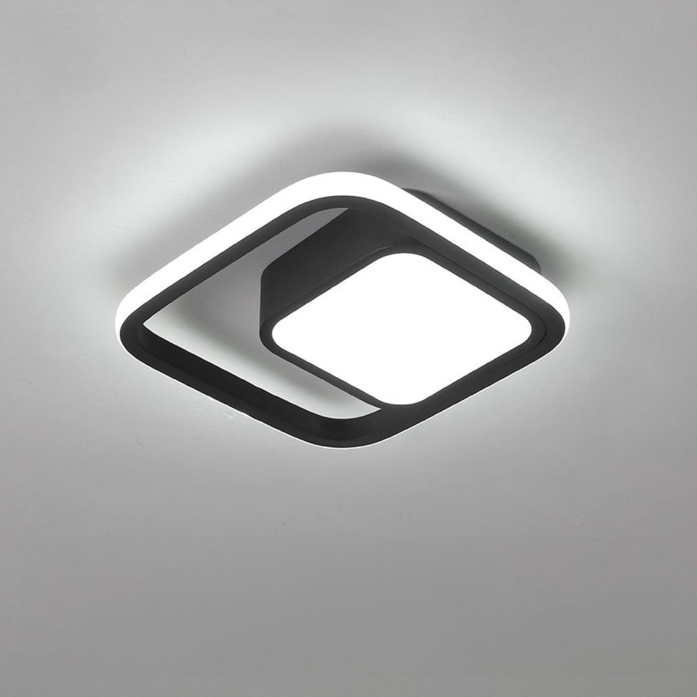 Double Ring LED Ceiling Lamp | 10.6in Diameter | Sleek Minimalist Design | Modern Home Accent | Brick by Brick