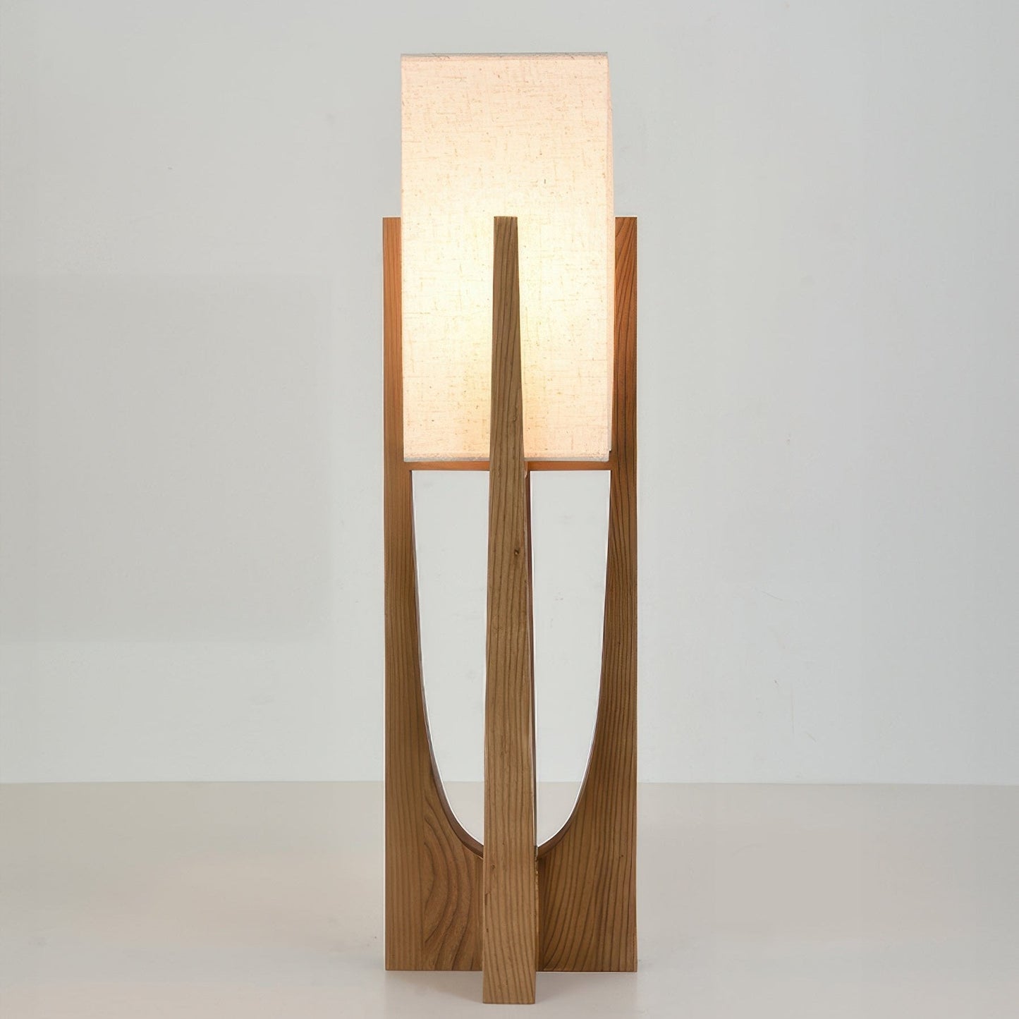 Japandi Walnut Floor Lamp |  9" x 20" or 9" x 32" | Minimalist Solid Wood | Japanese-Inspired Design | Brick by Brick