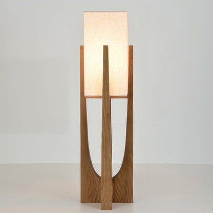 Japandi Walnut Floor Lamp |  9" x 20" or 9" x 32" | Minimalist Solid Wood | Japanese-Inspired Design | Brick by Brick