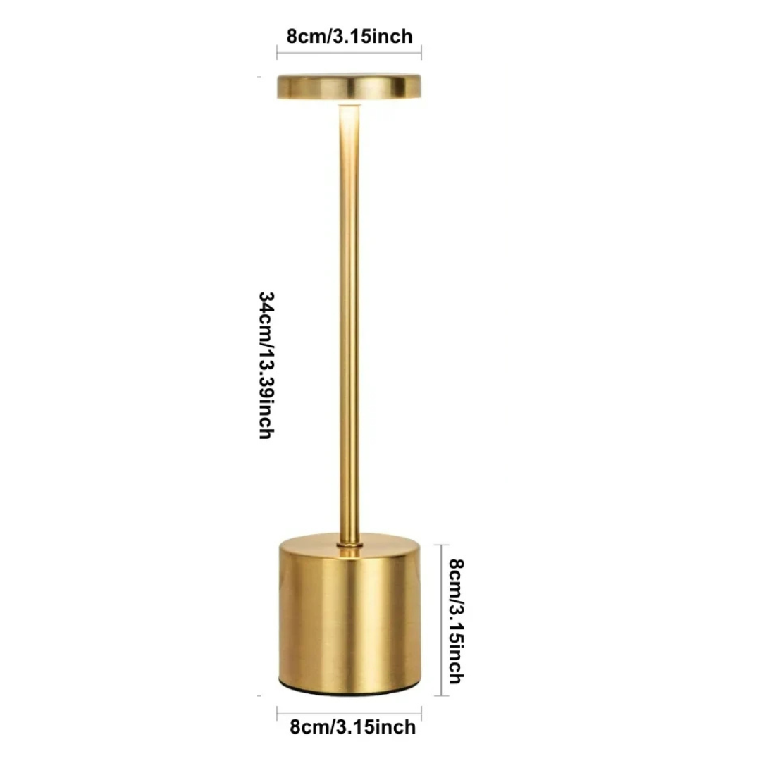 Modern Touch LED Lamp | USB-Rechargeable | Warm, Neutral & Cool Light | Cordless Metal Table Light