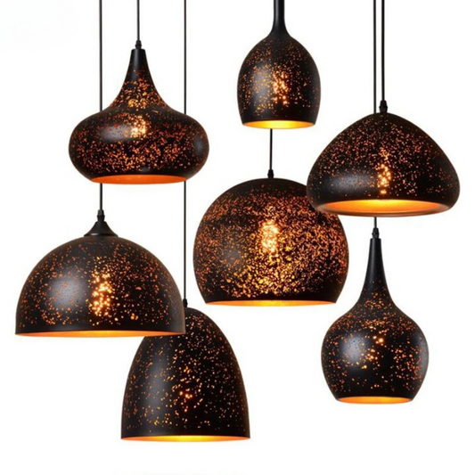 Vintage Pendant Lamp | Black Iron Lampshade | Indoor Lighting | E27 Socket | Brick by Brick