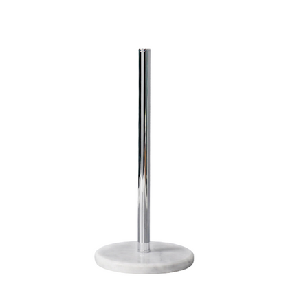 Marble Paper Towel Holder | 6 x 12.7 in | Solid Stone Base with Polished Metal Rod | Kitchen & Bathroom | Brick by Brick
