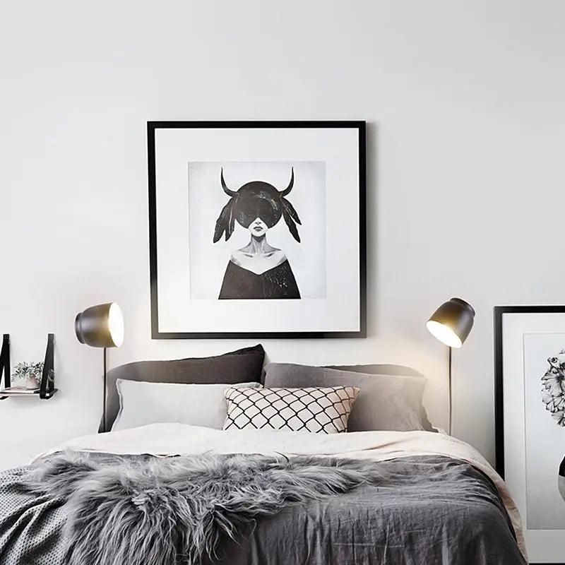 Nordic Plug-In Wall Sconce | 7.9 x 5.9 in | Metal & Wood | Modern Minimalist Lighting | Brick by Brick