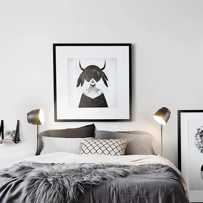 Nordic Plug-In Wall Sconce | 7.9 x 5.9 in | Metal & Wood | Modern Minimalist Lighting | Brick by Brick