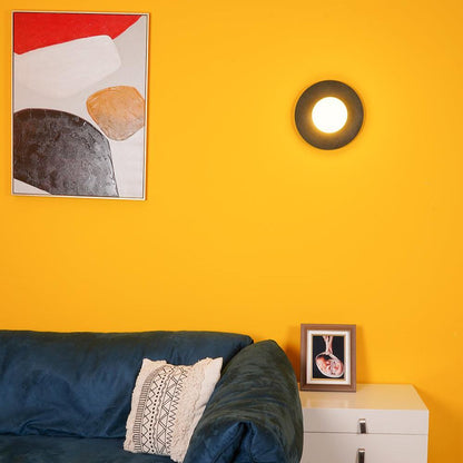 Contemporary Circular Wall Lamp | Dia 7.9 in or 11.8 in | Metal & Glass | Indoor LED | Brick by Brick