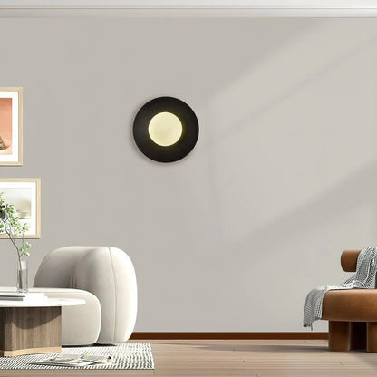 Contemporary Circular Wall Lamp | Dia 7.9 in or 11.8 in | Metal & Glass | Indoor LED | Brick by Brick