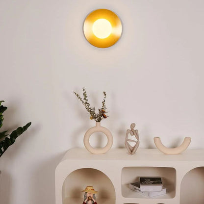Contemporary Circular Wall Lamp | Dia 7.9 in or 11.8 in | Metal & Glass | Indoor LED | Brick by Brick
