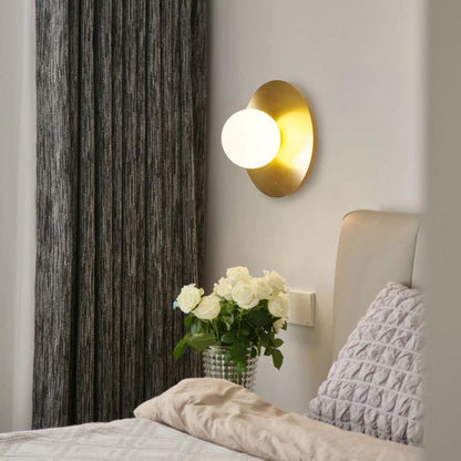 Contemporary Circular Wall Lamp | Dia 7.9 in or 11.8 in | Metal & Glass | Indoor LED | Brick by Brick