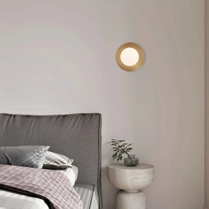 Contemporary Circular Wall Lamp | Dia 7.9 in or 11.8 in | Metal & Glass | Indoor LED | Brick by Brick