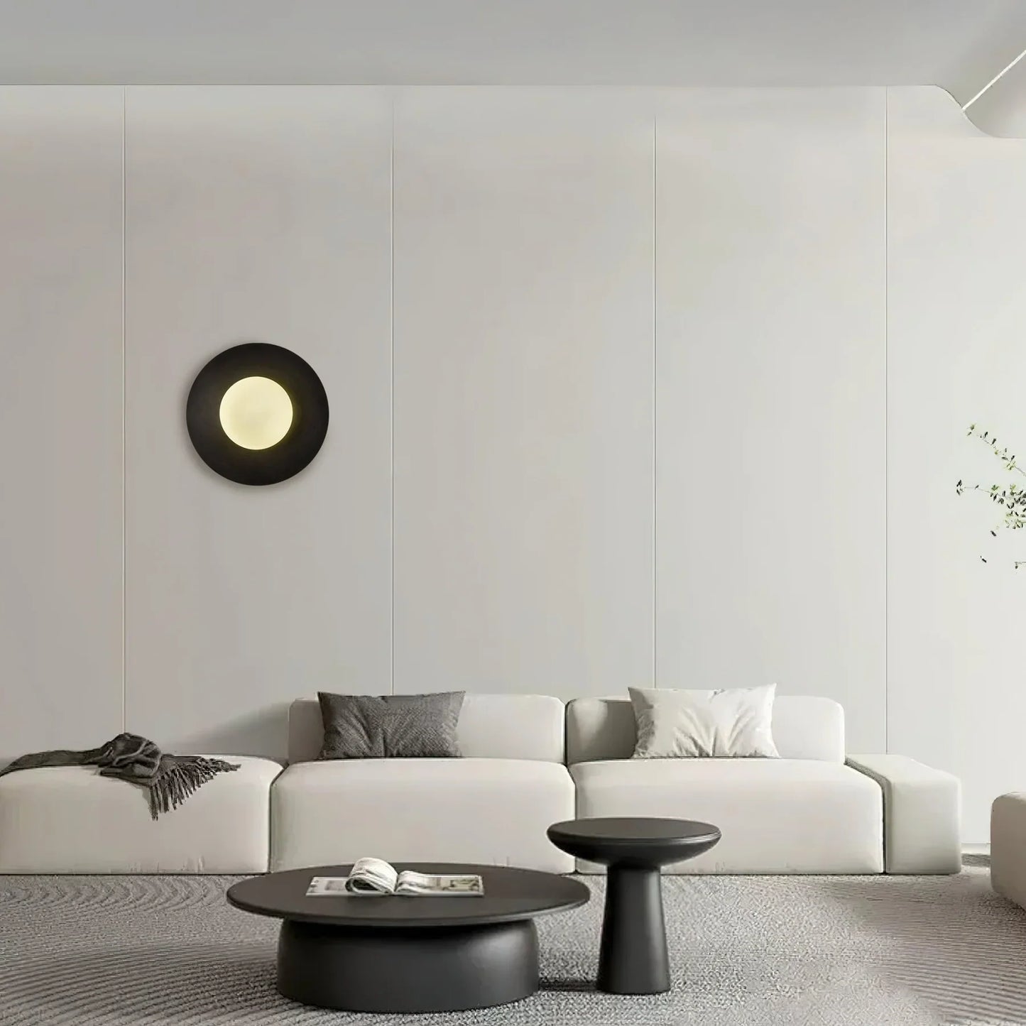 Contemporary Circular Wall Lamp | Dia 7.9 in or 11.8 in | Metal & Glass | Indoor LED | Brick by Brick