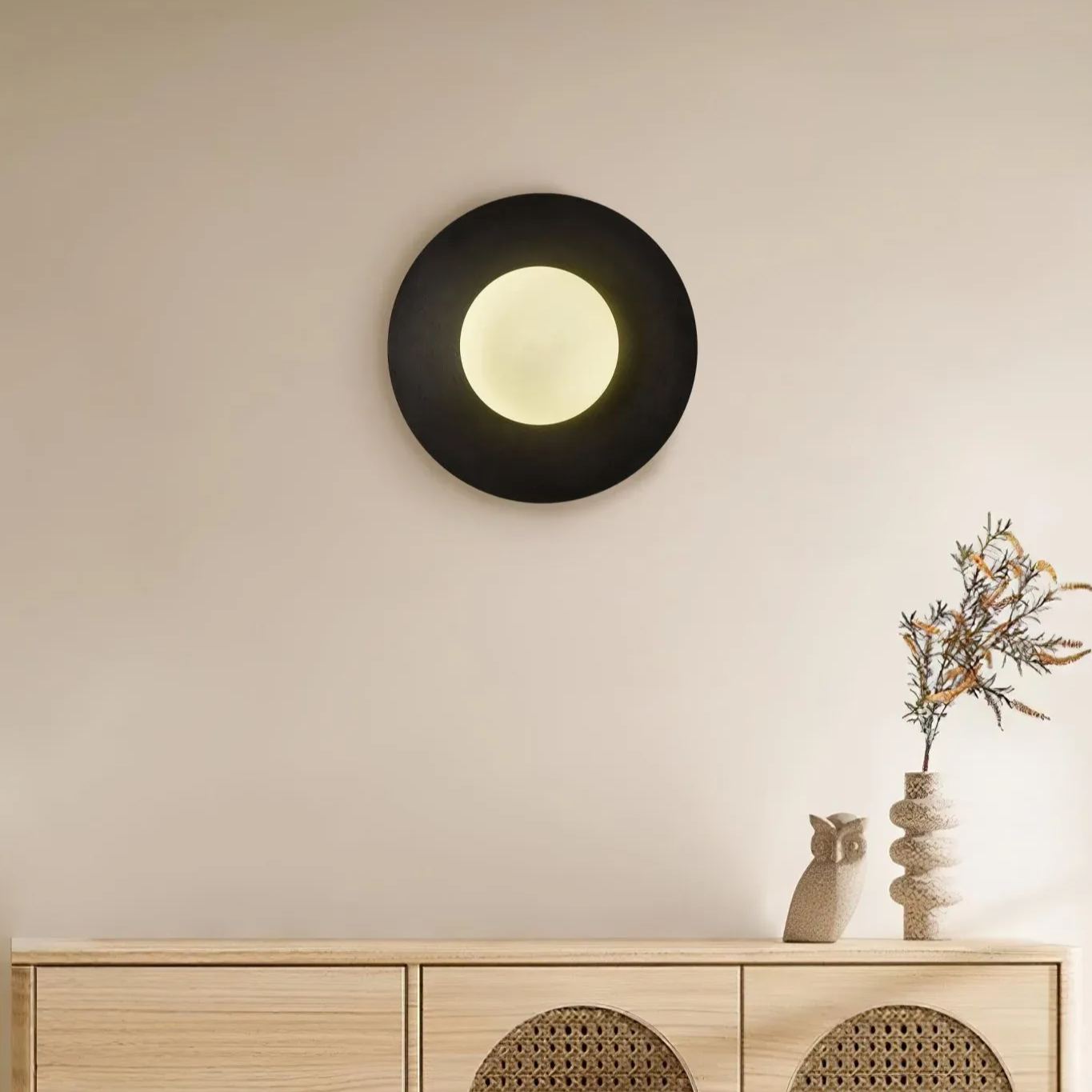 Contemporary Circular Wall Lamp | Dia 7.9 in or 11.8 in | Metal & Glass | Indoor LED | Brick by Brick