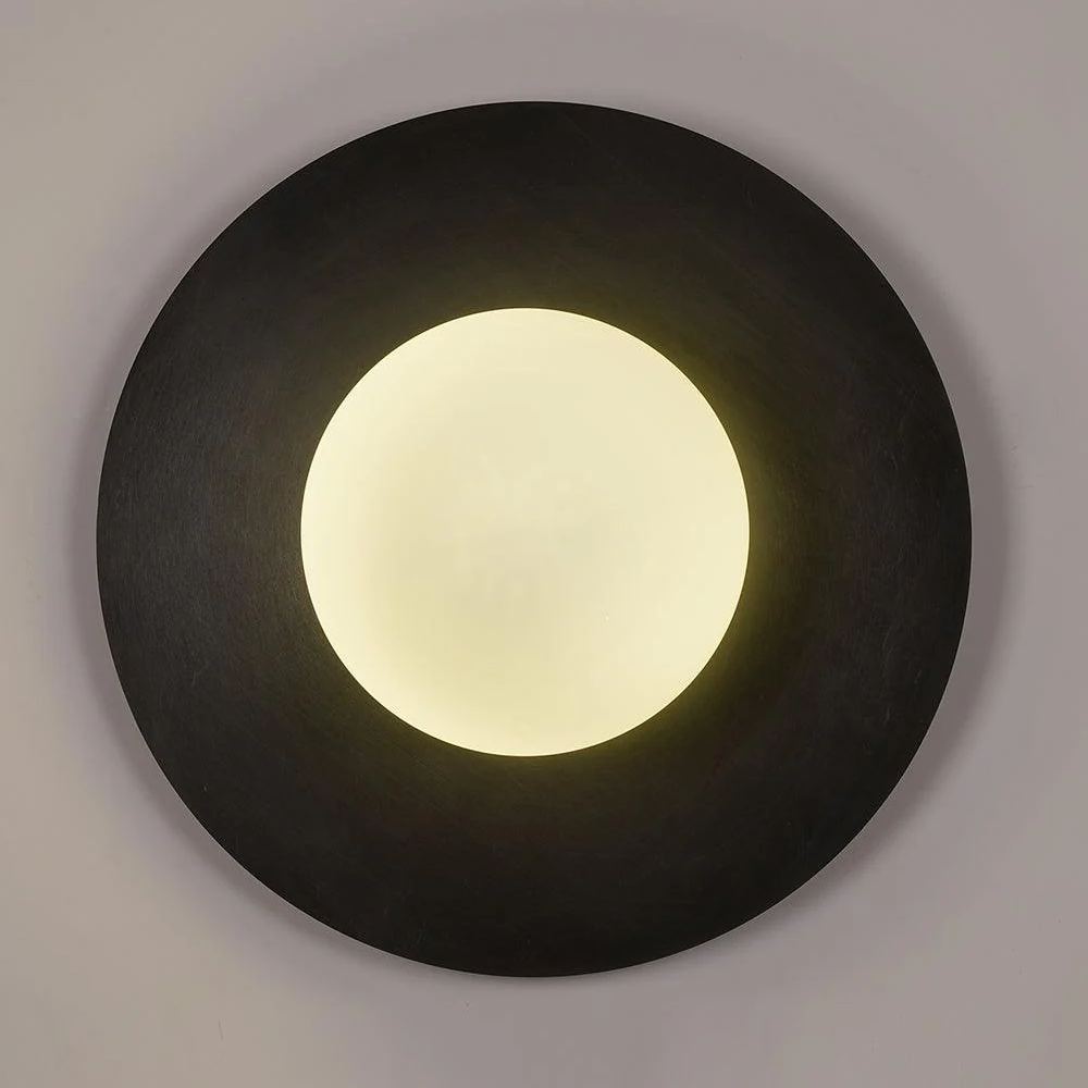 Contemporary Circular Wall Lamp | Dia 7.9 in or 11.8 in | Metal & Glass | Indoor LED | Brick by Brick