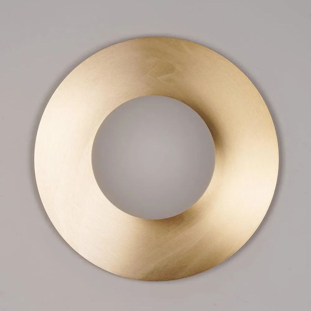 Contemporary Circular Wall Lamp | Dia 7.9 in or 11.8 in | Metal & Glass | Indoor LED | Brick by Brick