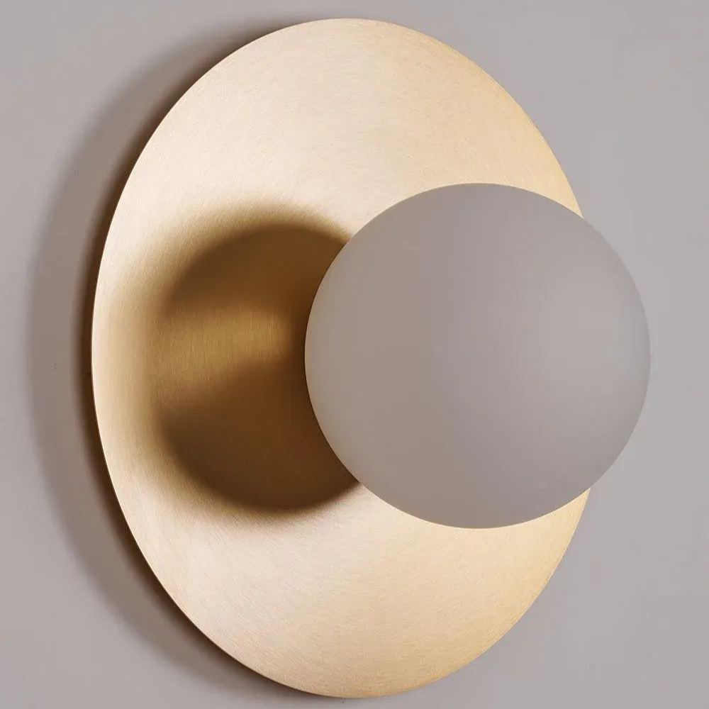 Contemporary Circular Wall Lamp | Dia 7.9 in or 11.8 in | Metal & Glass | Indoor LED | Brick by Brick